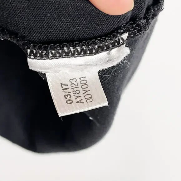 Adidas Originals Womens Small Black Trefoil TShirt Dress Short Sleeve Crew Neck - Picture 7 of 8